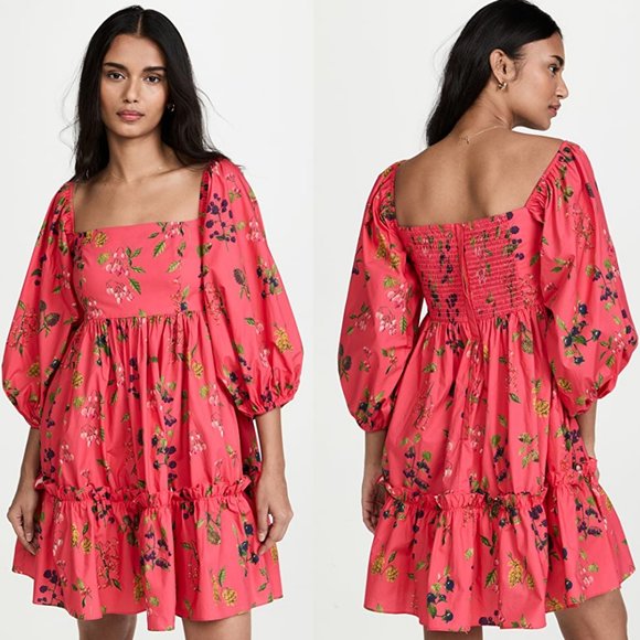 Cara Cara Dresses & Skirts - Cara Cara Sip Sip Dress in Botanical Allover Coral Small NWT